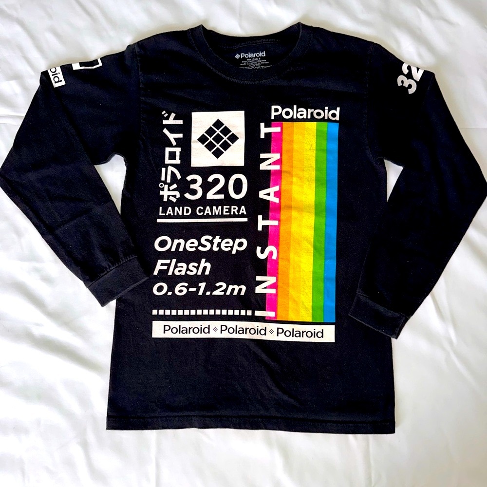 Polaroid Unisex Adult Long Sleeve Black Shirt